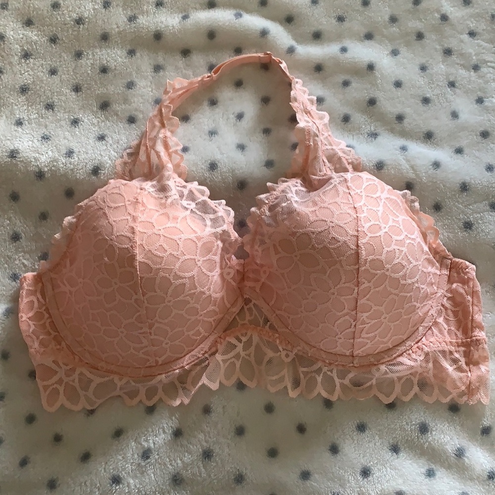 PINK Halterneck Lace Bra